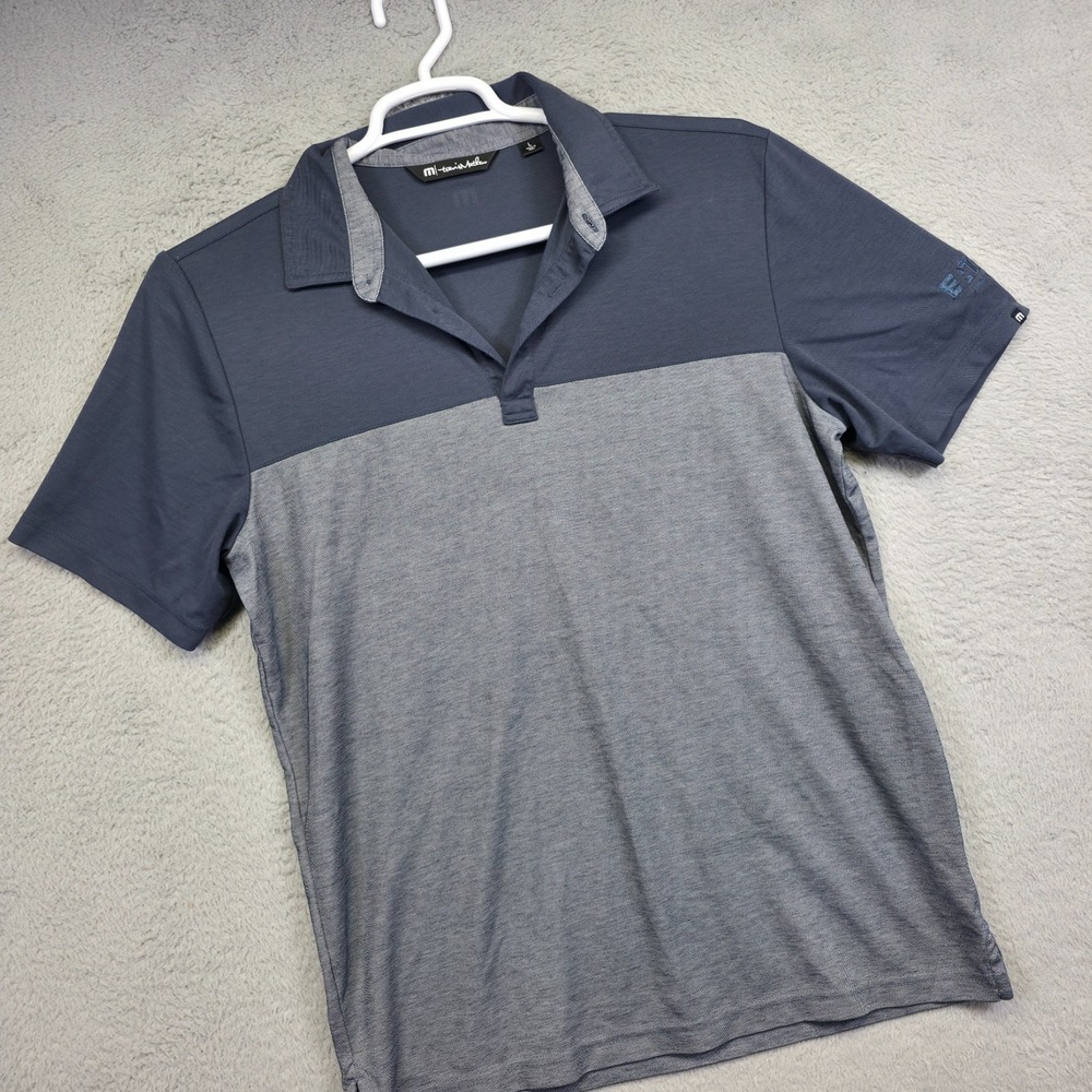 Travis Mathew Two-Tone Navy and Gray Polo. EATON